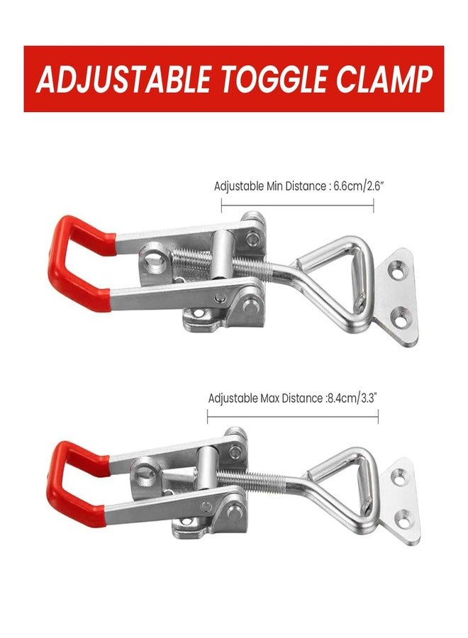 Serplex® 4Pcs Toggle Clamps, 1320Lbs Holding Capacity, Heavy-Duty Latch Clamps, Adjustable Toggle Latches, Rust-Resistant, Latch Door Lock Cabinet Lock for Doors, Cabinets - Image 4